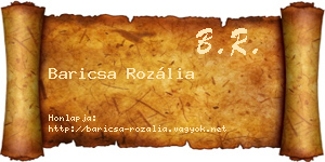 Baricsa Rozália névjegykártya