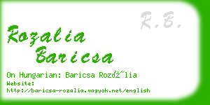 rozalia baricsa business card